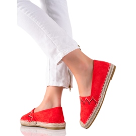 Lucky Shoes Espadriller med mønster rød