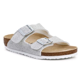 Kalpki Birkenstock Arizona Kids 1022230 Cosmic Sparkle White sølv