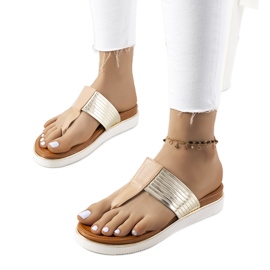 Beige metallic Murilo hjemmesko