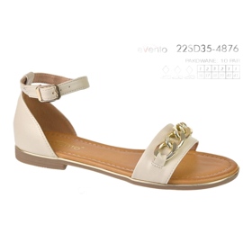 Evento Kvinders sandaler med guldkæde 22SD35-4876 beige