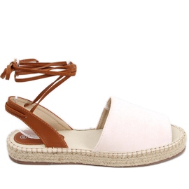 Andrina Pink espadriller til kvinder beige flerfarvet lyserød