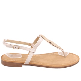 Attina Beige flip-flops gylden