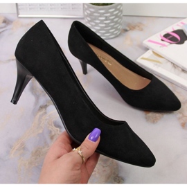 Pumps stiletter sort ruskind W Sergio Leone