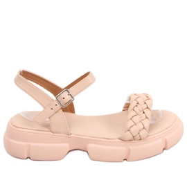 Højsålede sandaler Shanti Nude beige