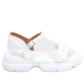 Højsålede sandaler Shanti White hvid