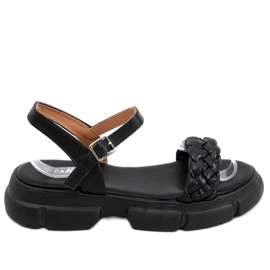 Sandaler på høj Shanti Black sål sort
