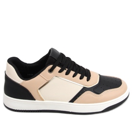 Dame Izzie KHAKI / SORT sneakers flerfarvet