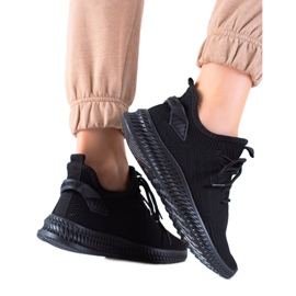 Sweet Shoes Sort tekstil sportssko