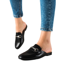 SHELOVET Sorte hjemmesko loafers