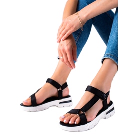 Groto Gogo Komfortable sandaler med velcro sort