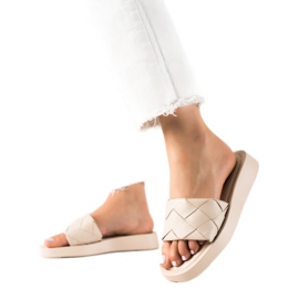 Small Swan Beige hjemmesko