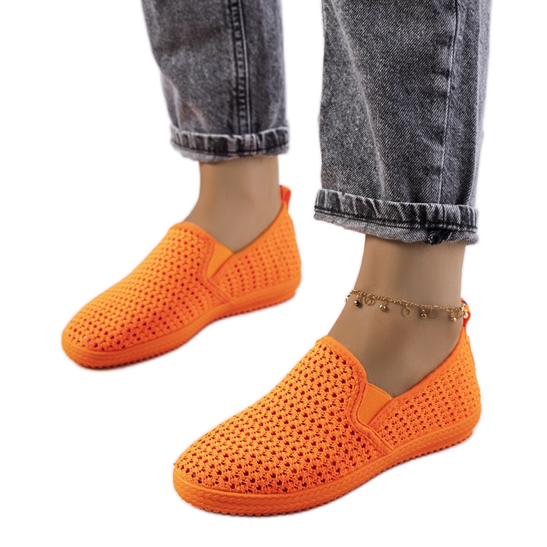 Mallorys orange gennembrudte sneakers
