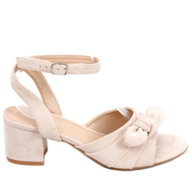 Giselle Beige højhælede sandaler