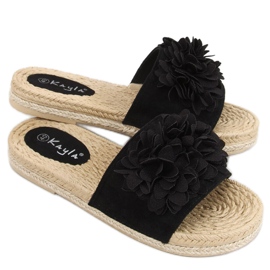 Floral fiesta Primrose Black hjemmesko sort