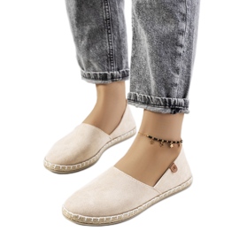 Beige Jacquet espadriller til kvinder