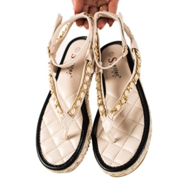 Seastar Flip-flops sandaler med en dekorativ kæde beige