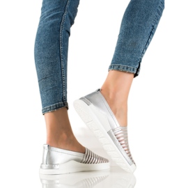 T.Sokolski Sølv læder slipons
