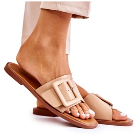 FE1 Moderigtige hjemmesko til kvinder til sommer Cappuccino Sylvia beige