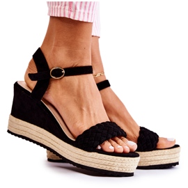 FB2 Sorte Gabriela kile-sandaler i ruskind beige