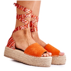 FB2 Orange Kilesandaler i ruskind Livia