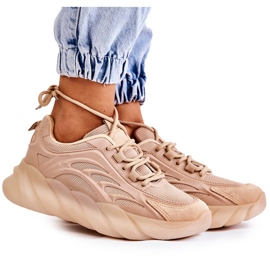 PM2 Moderigtige sportssko til kvinder Sneakers Beige Sollero gylden