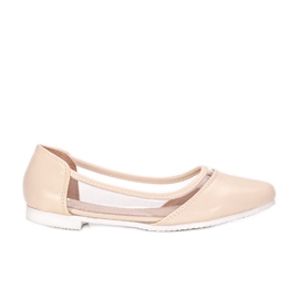 BM Juva børns semi-gennemsigtige beige ballerinaer