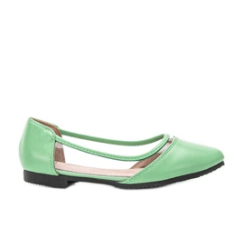 Grønne semi-transparente Juva ballerinaer