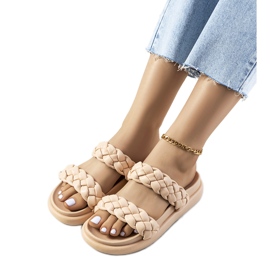 Beige dameflip-flops