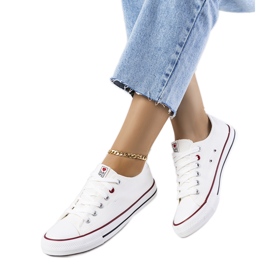 Hvide klassiske kvinders sneakers