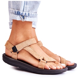 PM1 Dame ruskind sportssandaler Dark Beige Harris