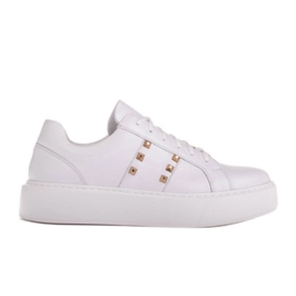 Marco Shoes Lette sneakers med guldnitter hvid
