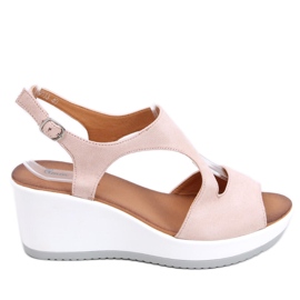 Patty Nude kile-sandaler beige lyserød