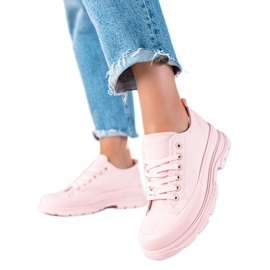 SHELOVET Sneakers på platformen lyserød