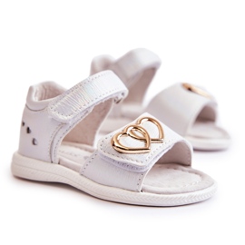 Hvide Catia velcro-sandaler til børn