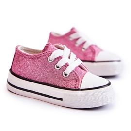 FR1 Børnesneakers bundet Pink Wella lyserød