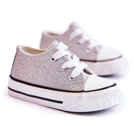 Børnesneakers bundet sølv Wella