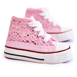 Børne høj-top sneakers Pink Mona lyserød