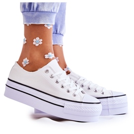 FS3 Sneakers til kvinder på en massiv platform i hvid Farona