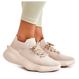 Lys beige Dalmiro Slip-on sportssko til kvinder