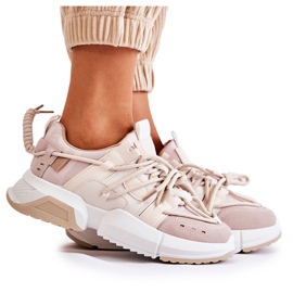 Sneakers Sportssko til kvinder Camel Someday beige