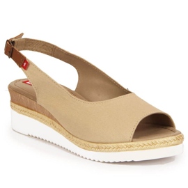 Sandaler på kilen Big Star W INT1727B beige