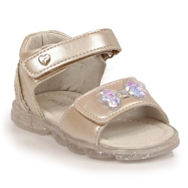 Miss❤E Velcro sandaler med sløjfe Miss Jr EU650A sølv ['sølv']