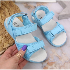 Velcro sandaler American Club Jr AM895B blå
