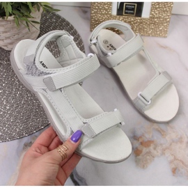 American Club W AM896B grå velcro-sandaler