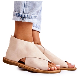 S.Barski Dame lædersandaler Beige Catalise