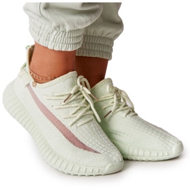 Kvinders lysegrønne sneakers sportssko