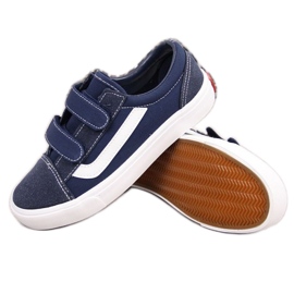 Lave sneakers med velcro Atletico Jr ATC337C marineblå marine blå