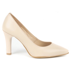 Olivier Læder kvinders høje hæle 2317 beige