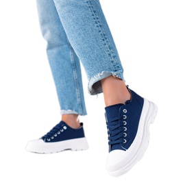 SHELOVET Marineblå sneakers til kvinder