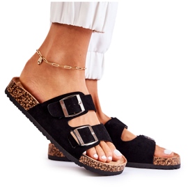 FB1 Sorte Slip-On Hjemmesko til kvinder Misandei